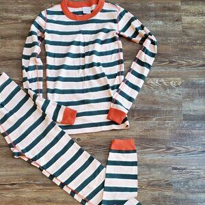 Hanna Andersson PJ Set Size 150 (12) NWOT Multicolor Stripe Organic Cotton